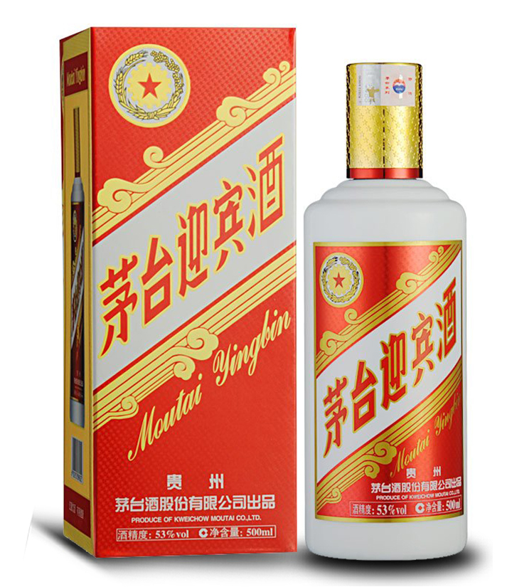 53° 茅台迎宾酒（中国红）500ml（新旧款随机发货） 瓶