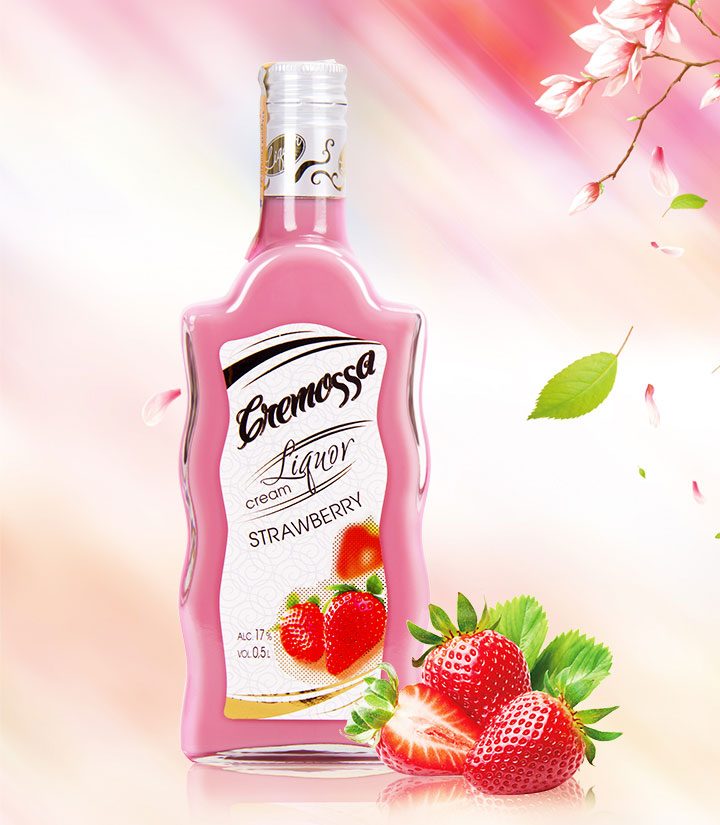 白俄罗斯克利莫萨草莓味奶油利口酒500ml 瓶