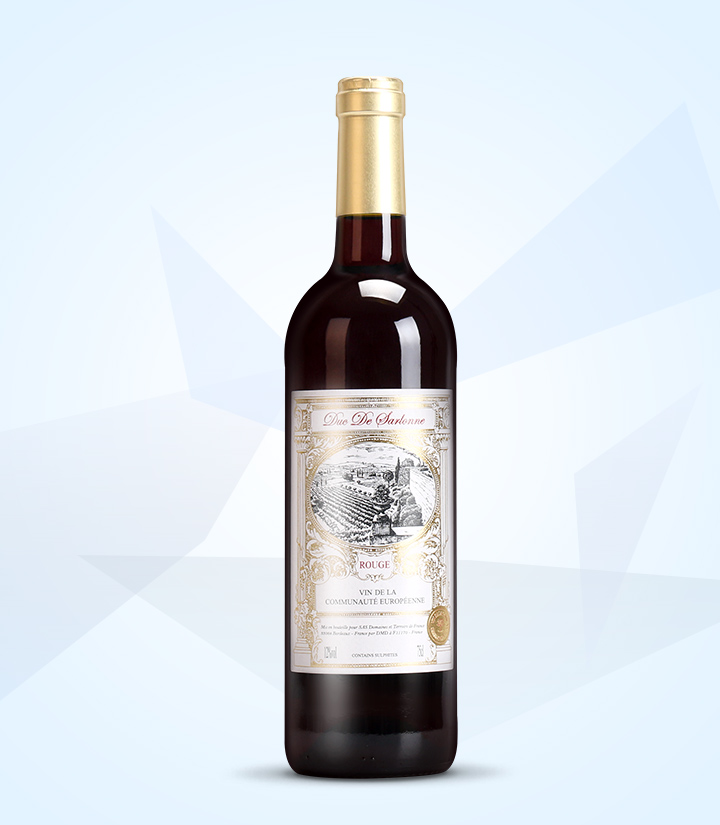 12°法国沙龙公爵干红葡萄酒750ml 瓶