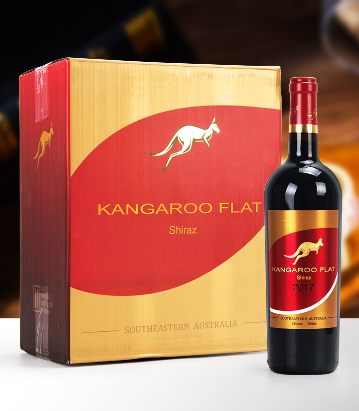 14°澳洲袋鼠家园西拉干红葡萄酒750ml 件