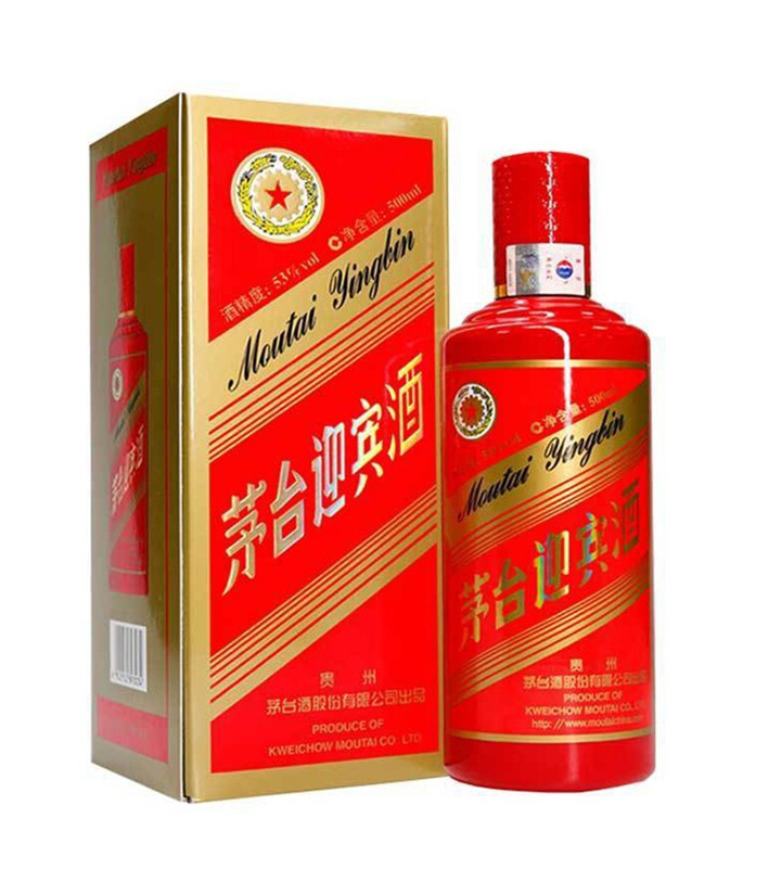 53° 茅台迎宾酒（中国红）500ml（新旧款随机发货） 瓶