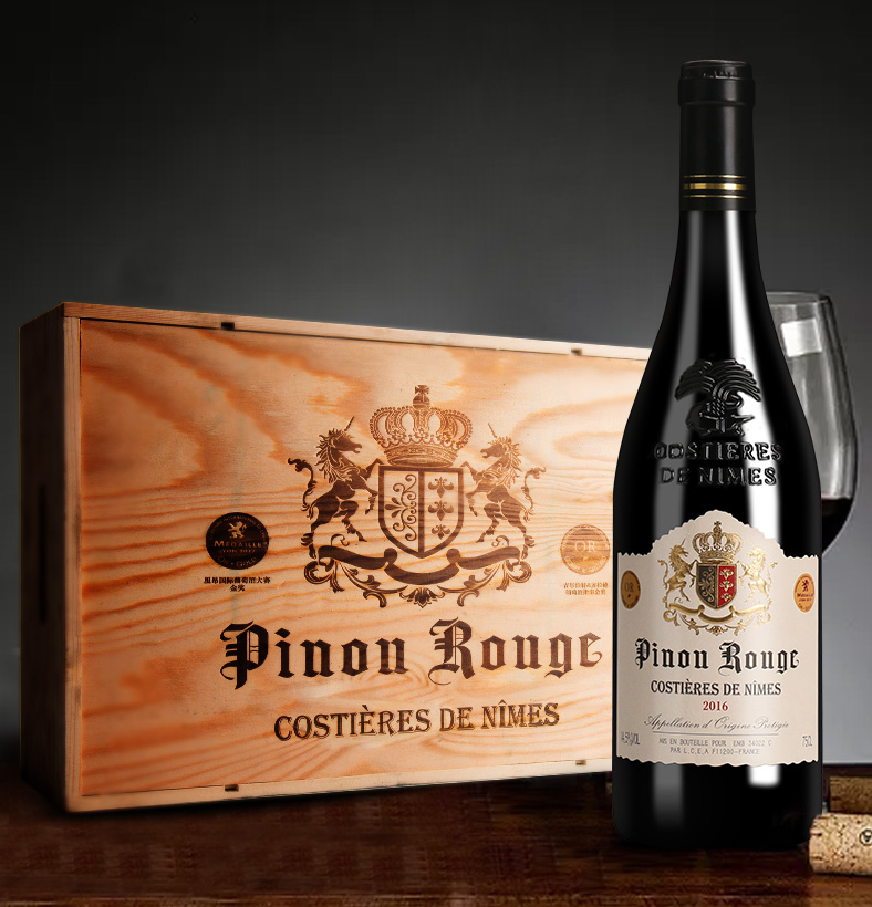 14.5°法国红皮诺干红葡萄酒750ml 瓶
