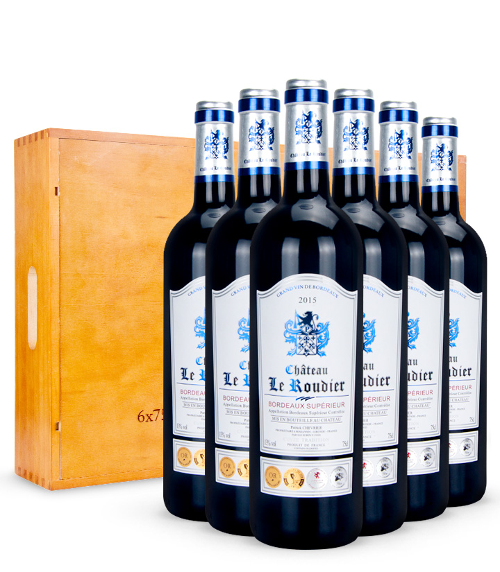 13°法国蓝帝城堡超级波尔多干红葡萄酒750ml*6 箱